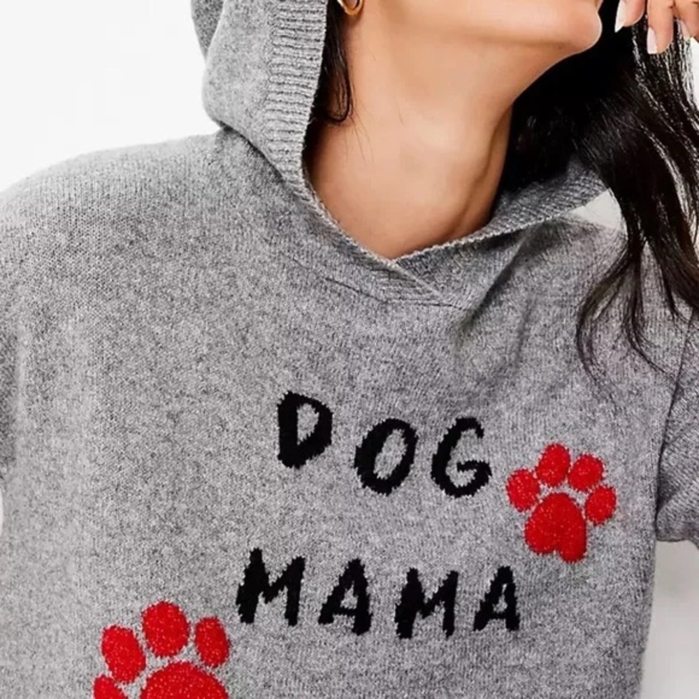 NWT Lou & Grey by LOFT Dog Mama Hoodie Sweater Women’s Small 578530